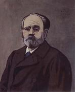 Felix Vallotton, Portrait decoratif of Emile Zola